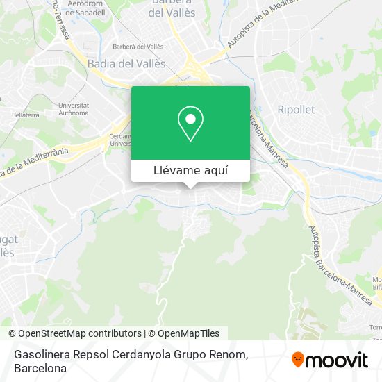 Mapa Gasolinera Repsol Cerdanyola Grupo Renom