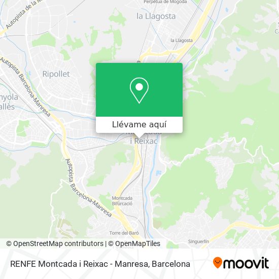 Mapa RENFE Montcada i Reixac - Manresa