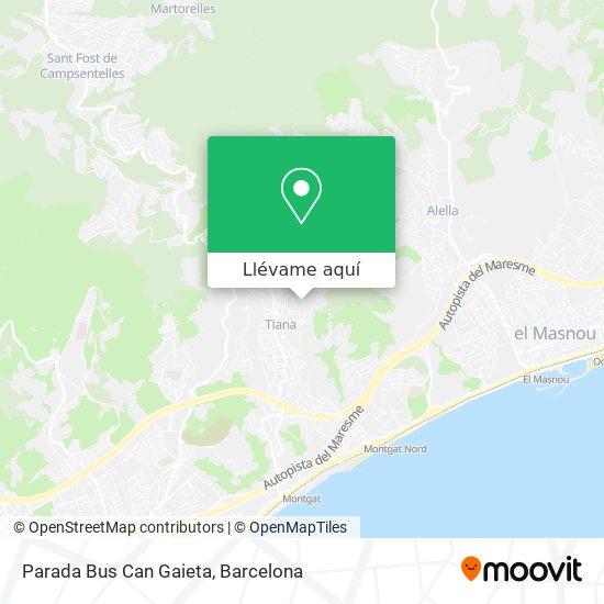 Mapa Parada Bus Can Gaieta
