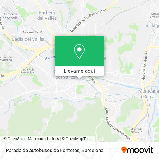 Mapa Parada de autobuses de Fontetes