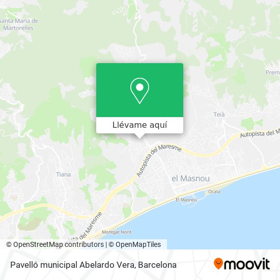 Mapa Pavelló municipal Abelardo Vera