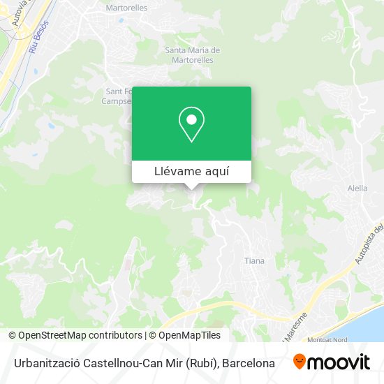 Mapa Urbanització Castellnou-Can Mir (Rubí)