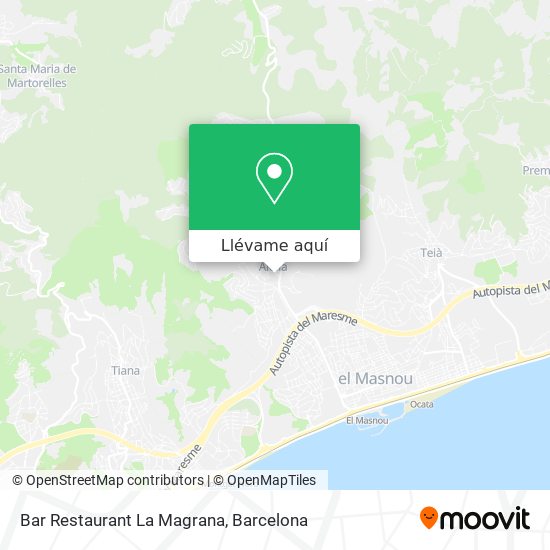 Mapa Bar Restaurant La Magrana