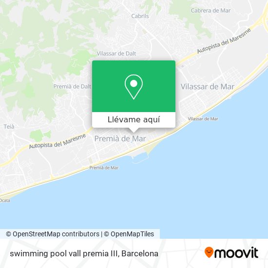 Mapa swimming pool vall premia III