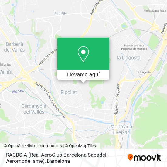 Mapa RACBS-A (Real AeroClub Barcelona Sabadell-Aeromodelisme)