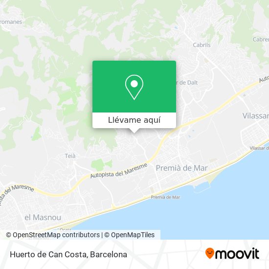 Mapa Huerto de Can Costa