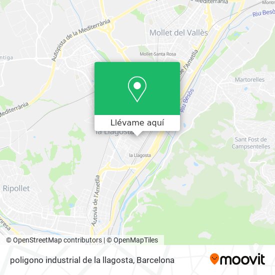 Mapa poligono industrial de la llagosta