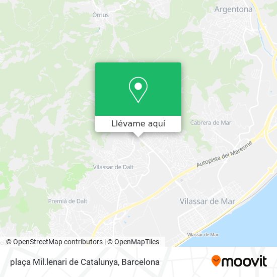 Mapa plaça Mil.lenari de Catalunya