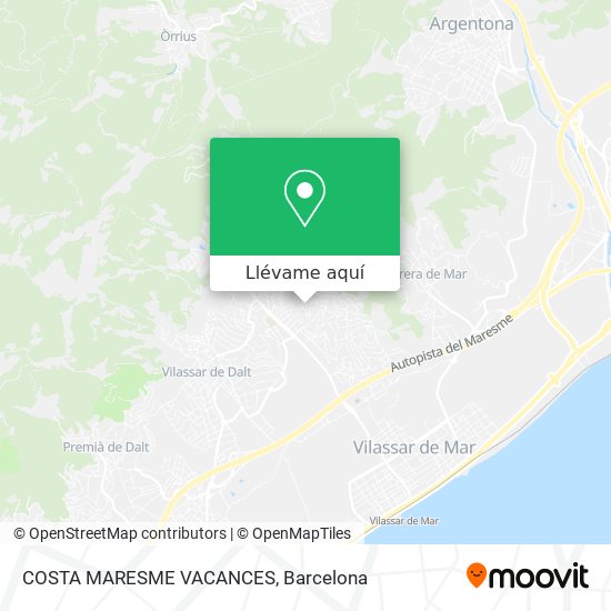Mapa COSTA MARESME VACANCES