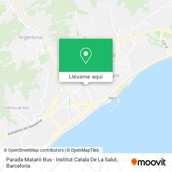 Mapa Parada Mataró Bus - Institut Catala De La Salut
