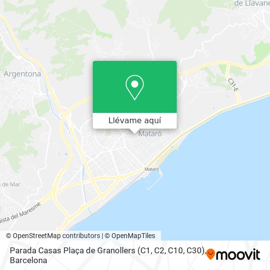 Mapa Parada Casas Plaça de Granollers (C1, C2, C10, C30)