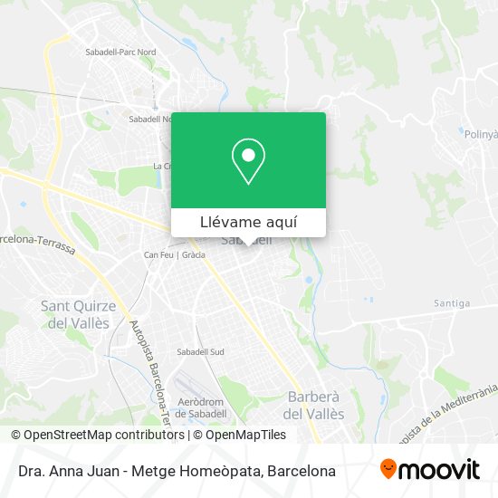 Mapa Dra. Anna Juan - Metge Homeòpata