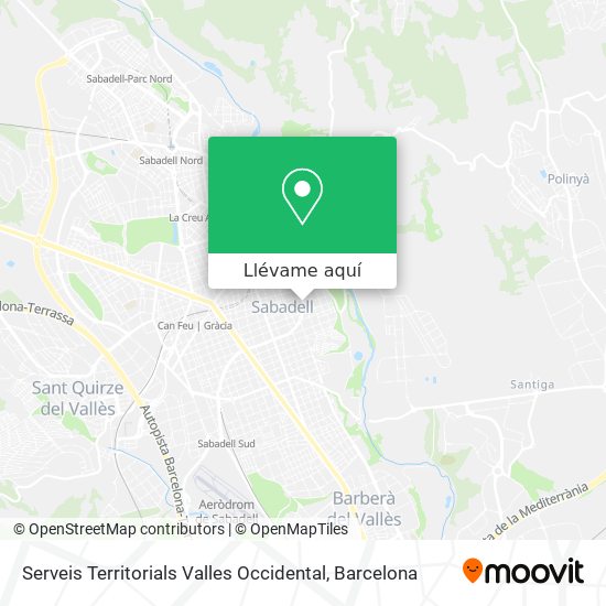 Mapa Serveis Territorials Valles Occidental