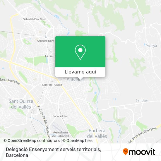 Mapa Delegació Ensenyament serveis territorials