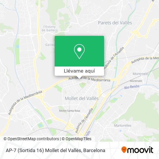 Mapa AP-7 (Sortida 16) Mollet del Vallès