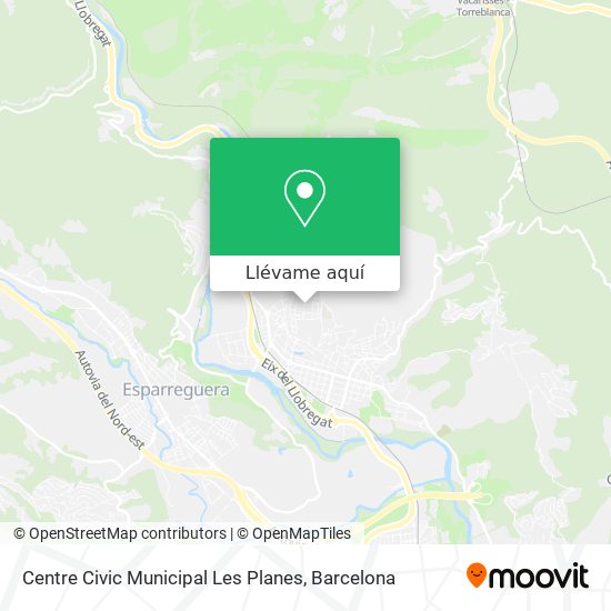 Mapa Centre Civic Municipal Les Planes