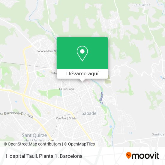 Mapa Hospital Taulí, Planta 1
