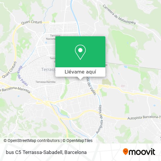 Mapa bus C5 Terrassa-Sabadell