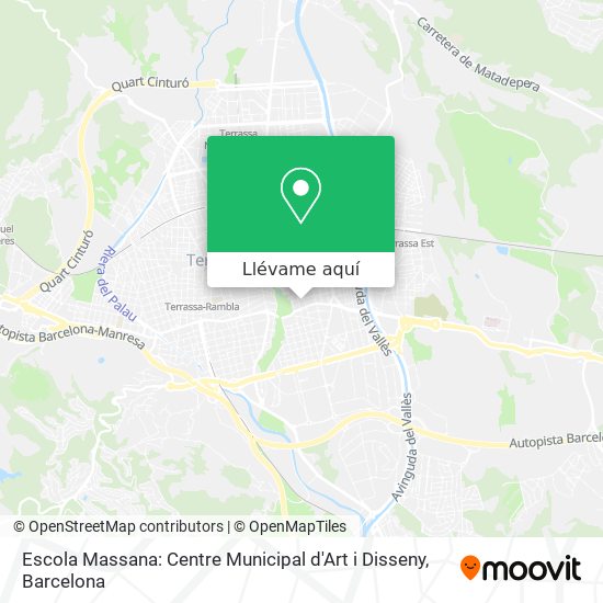Mapa Escola Massana: Centre Municipal d'Art i Disseny