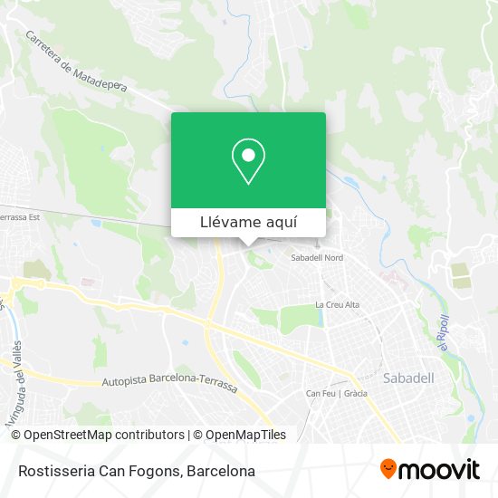 Mapa Rostisseria Can Fogons