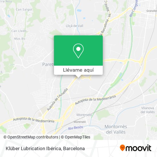 Mapa Klüber Lubrication Ibérica
