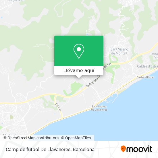 Mapa Camp de futbol De Llavaneres