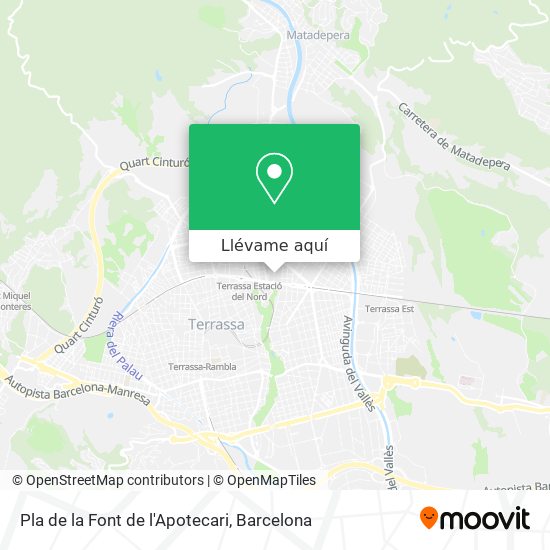 Mapa Pla de la Font de l'Apotecari