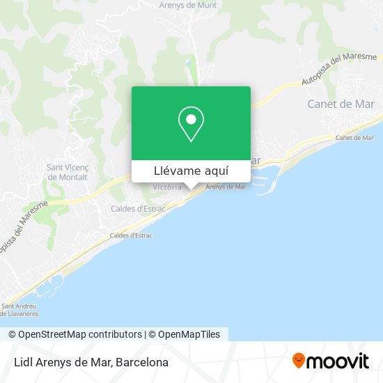 Mapa Lidl Arenys de Mar