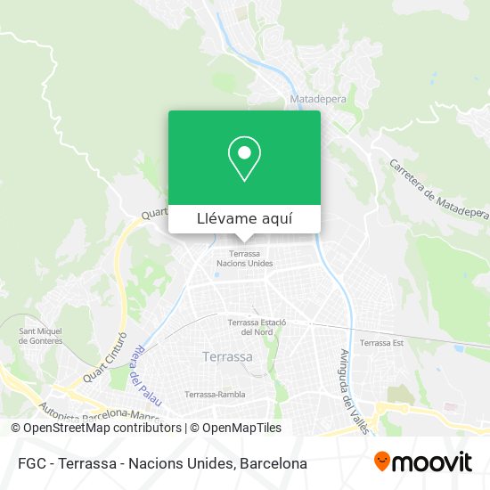 Mapa FGC - Terrassa - Nacions Unides