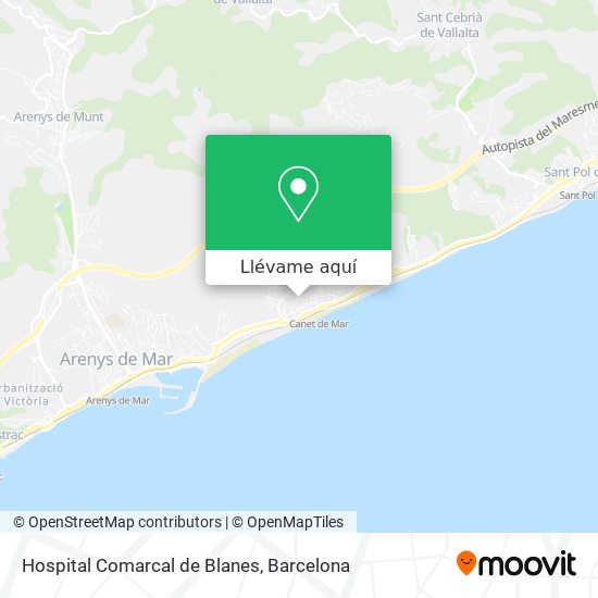 Mapa Hospital Comarcal de Blanes