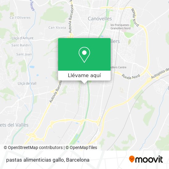 Mapa pastas alimenticias gallo