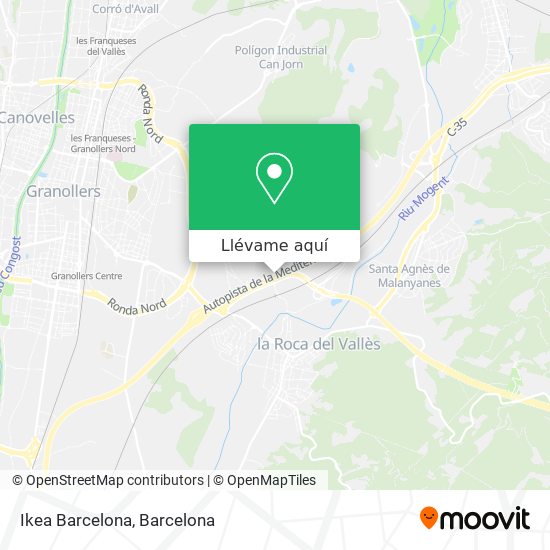 Mapa Ikea Barcelona