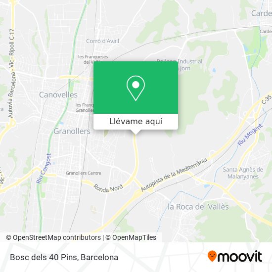 Mapa Bosc dels 40 Pins