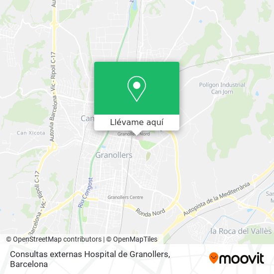 Mapa Consultas externas Hospital de Granollers