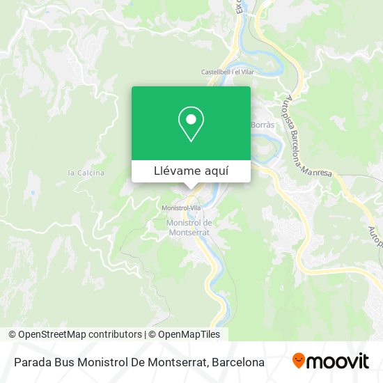 Mapa Parada Bus Monistrol De Montserrat