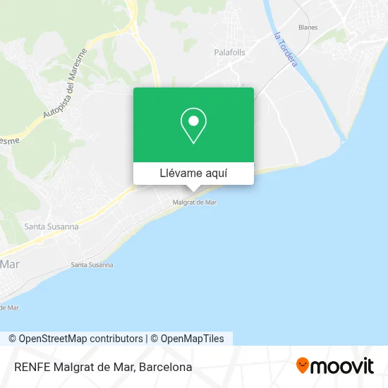 Mapa RENFE Malgrat de Mar