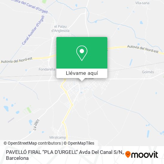 Mapa PAVELLÓ FIRAL “PLA D’URGELL” Avda Del Canal S / N,