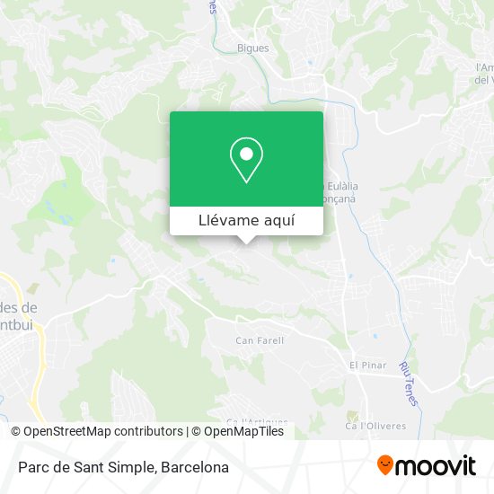 Mapa Parc de Sant Simple