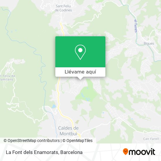 Mapa La Font dels Enamorats