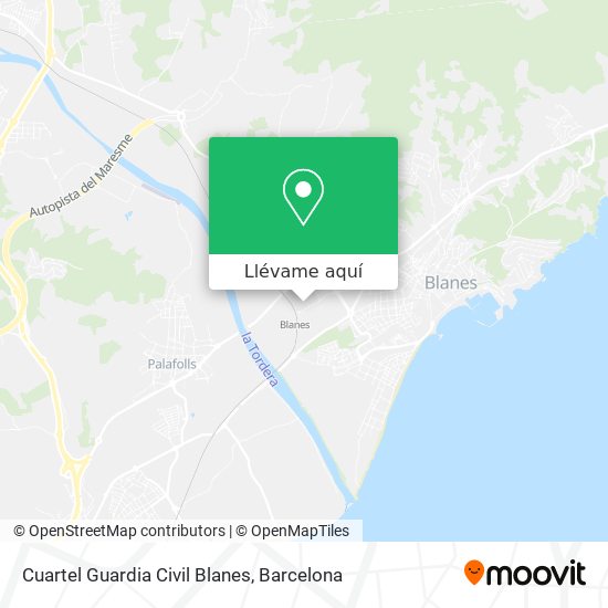 Mapa Cuartel Guardia Civil Blanes