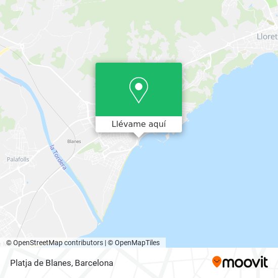 Mapa Platja de Blanes