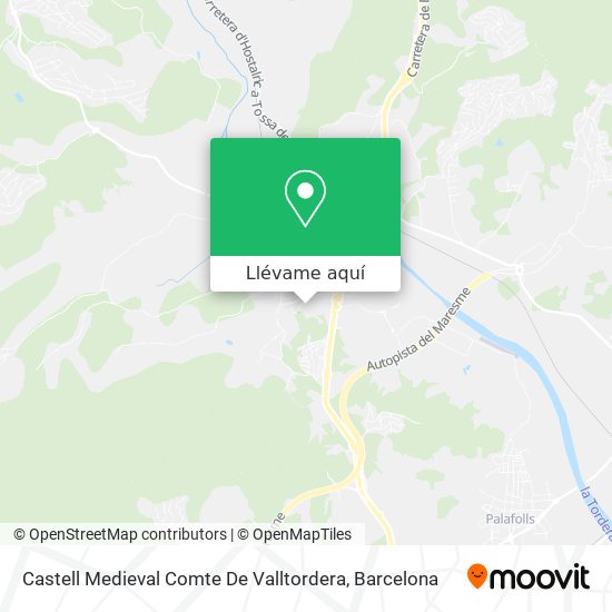 Mapa Castell Medieval Comte De Valltordera