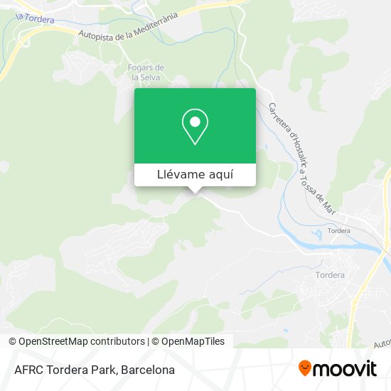 Mapa AFRC Tordera Park