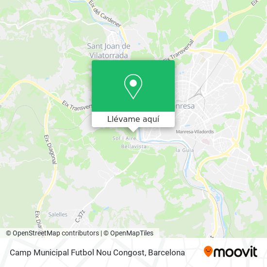 Mapa Camp Municipal Futbol Nou Congost