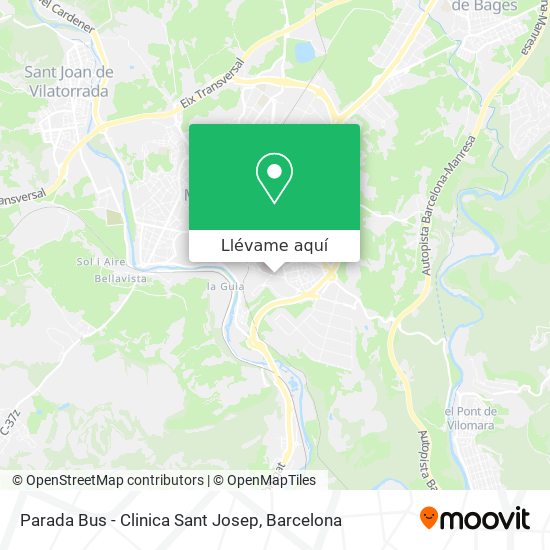 Mapa Parada Bus - Clinica Sant Josep