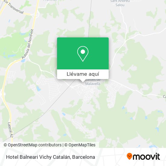 Mapa Hotel Balneari Vichy Catalán