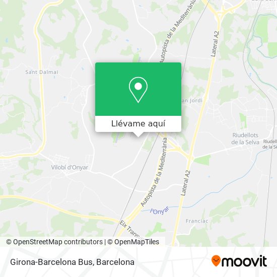 Mapa Girona-Barcelona Bus