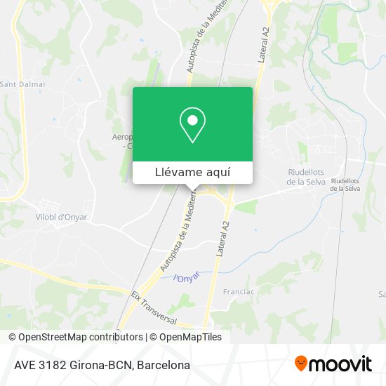 Mapa AVE 3182 Girona-BCN
