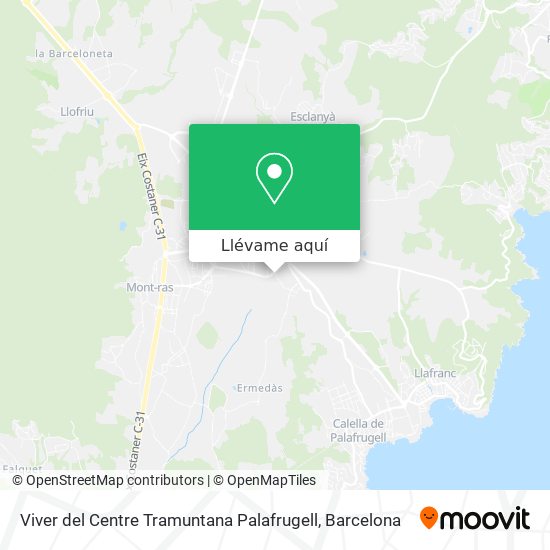 Mapa Viver del Centre Tramuntana Palafrugell