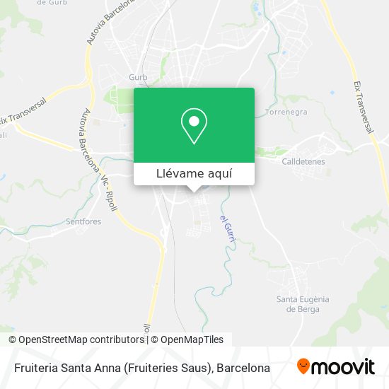Mapa Fruiteria Santa Anna (Fruiteries Saus)